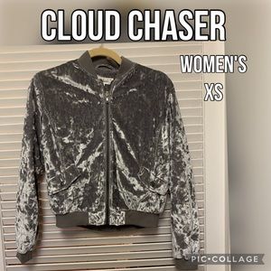 Cloud Chaser XS silver velvet jacket